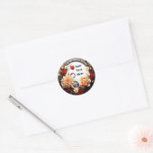 Autocollants personnalisables floraux pour fêtes/m (Enveloppe)