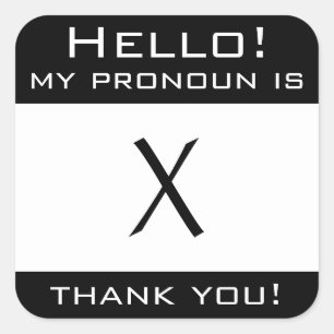Autocollants personnalisables "Mon pronom"