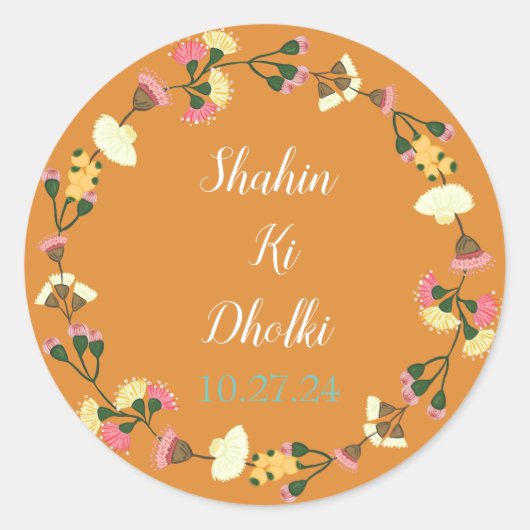 Autocollants personnalisables pour dholki (Devant)