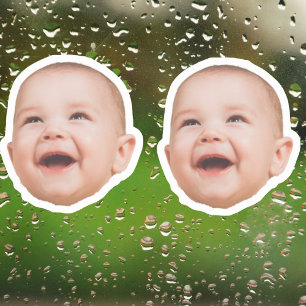 Autocollants personnalisés 2 visages avec photo de