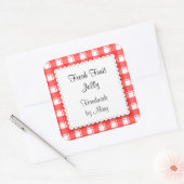 Autocollants personnalisés à carreaux rouges et de (Enveloppe)