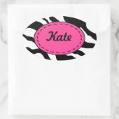 Autocollants personnalisés à motif zèbre (Sac)