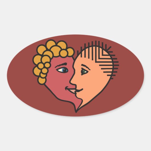 Autocollants personnalisés Abstraits Lovers (Devant)