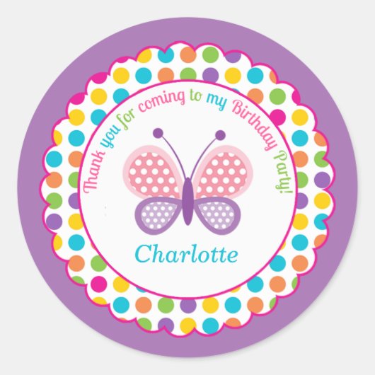 Autocollants personnalisés anniversaires de enfant (Devant)