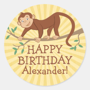 Autocollants personnalisés d'anniversaire de