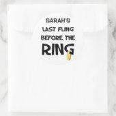 Autocollants personnalisés de la partie de bachelo (Sac)