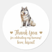 Autocollants personnalisés de mariage de chien mal (Devant)