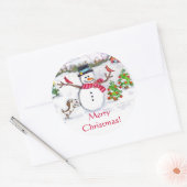 Autocollants personnalisés de motoneige de Noël (Enveloppe)