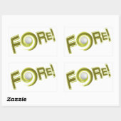 autocollants personnalisés FORE ! (Feuille)