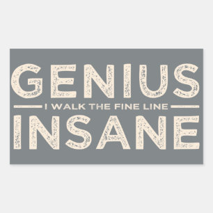 Autocollants personnalisés GENIUS VS INSANE