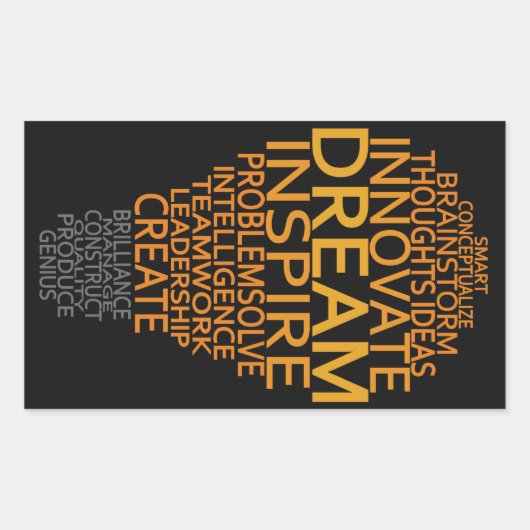 Autocollants personnalisés Inspiration Light Bulb (Devant)