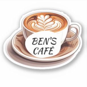 Autocollants personnalisés Logo tasse à café et ha