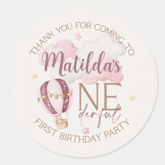 Autocollants personnalisés ONE derful First Birthd