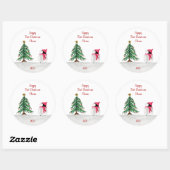 Autocollants personnalisés Peggy Penguin 1er Noël (Feuille)