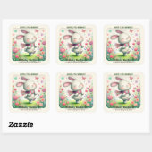 Autocollants Personnalisés pour Baby Shower Lapin (Feuille)