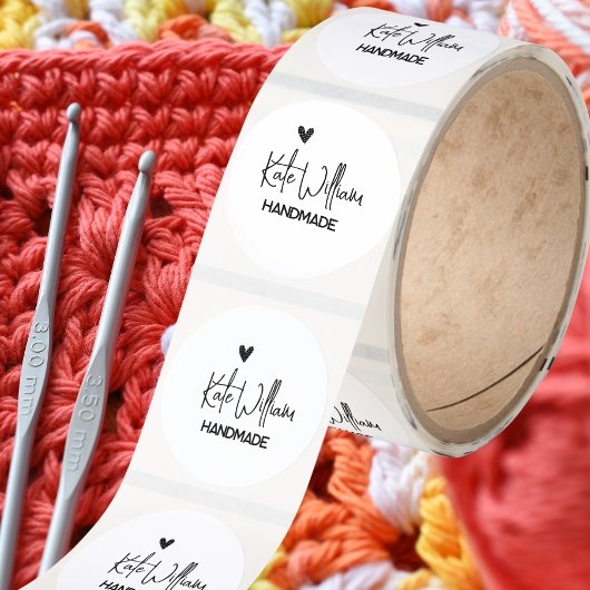 Autocollants personnalisés pour objet fait main