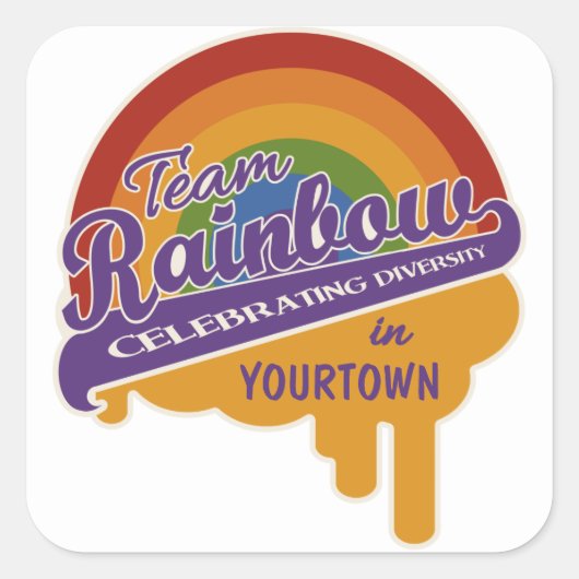 Autocollants personnalisés Team Rainbow (Devant)