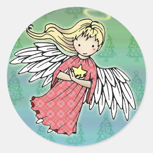 Autocollants Petit Ange de Noël (Devant)