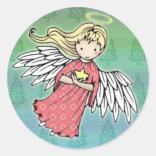 Autocollants Petit Ange de Noël (Devant)