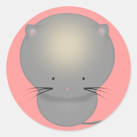 Autocollants Petit Chat Gris (Devant)