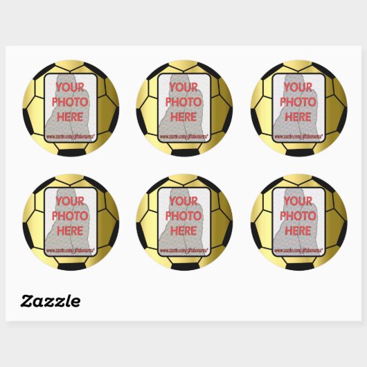 Autocollants photo golden de football (Feuille)