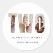 Autocollants photo personnalisés pour anniversaire (Devant)