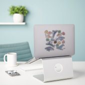 Autocollants Pieuvre & Requin Baleine (Ordinateur portable sur le bureau)