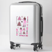 Autocollants Pink Snow Bunny Ebony Fuller Shopp (Sur valise)