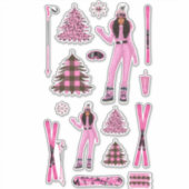 Autocollants Pink Snow Bunny Ebony Fuller Shopp (Devant)