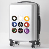 Autocollants Pirate Barbe Rouge (Sur valise)