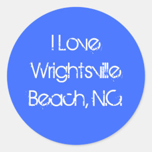 Autocollants (plage de wrightsville d'amour d'I,
