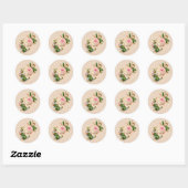 Autocollants Pois Roses rose Vintage (Feuille)