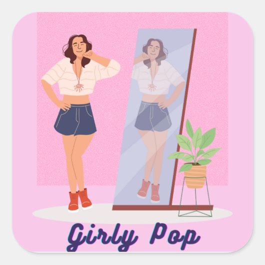 Autocollants pop girly (Devant)