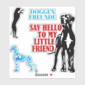 Autocollants pour amis Dogue  (Feuille)
