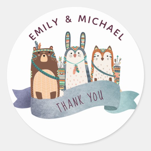 Autocollants pour animaux de bois Tribal Ethnie (Devant)