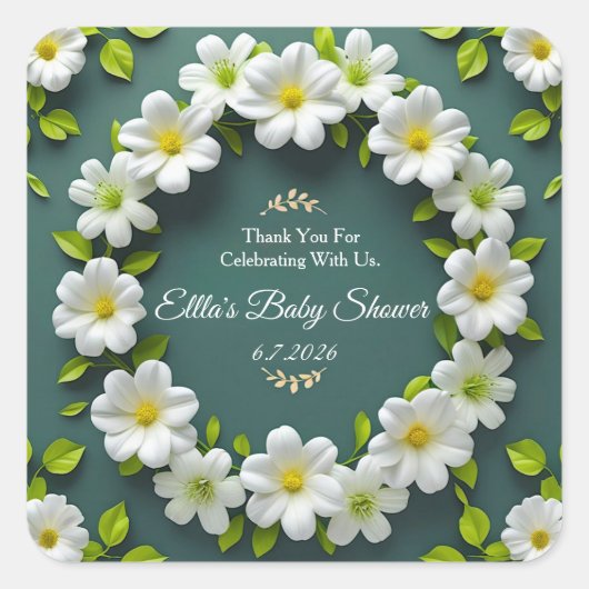 Autocollants pour Baby Shower (Devant)