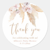 autocollants pour baby shower avec feuilles tropic (Devant)