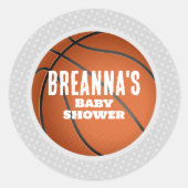 Autocollants pour Baby Shower de Basketball (Devant)