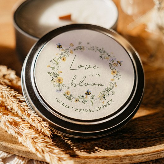 Autocollants pour Baby Shower de l'Abeille Fleur d