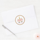 Autocollants pour Baby Shower Licorne (Enveloppe)