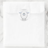 Autocollants pour Baby Shower Mouton Bleu (Sac)
