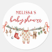 Autocollants pour Baby Shower Thème Bébé au Père N (Devant)