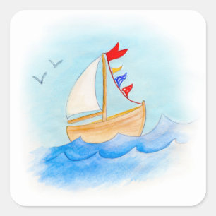Autocollants pour bateaux à voile pour enfants