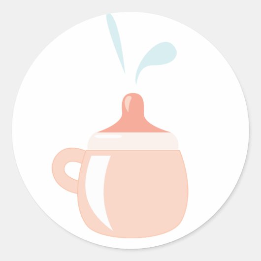 Autocollants pour bébé fille à bouteille (Devant)