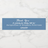 Autocollants pour bouteilles d'eau de mariage bleu (Étiquettes simples)