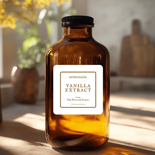 Autocollants pour bouteilles d'extrait de vanille 