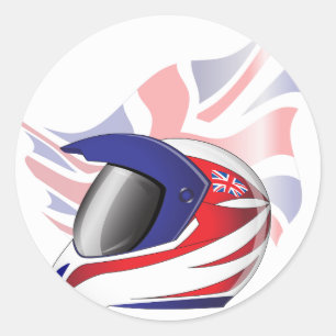 Autocollants pour casque de moto Union Jack