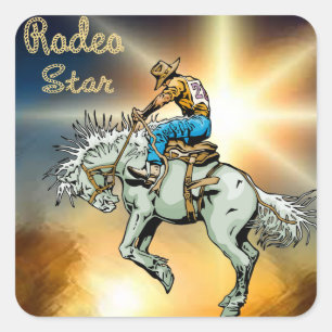 Autocollants pour cavaliers de Bronc Rodeo de l'Ou