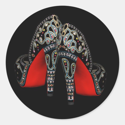 Autocollants pour chaussures à talons hauts Rouge (Devant)