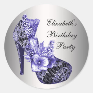 Autocollants pour chaussures à talons hauts violet